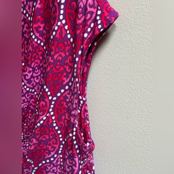Chico’s Pink & Purple Paisley Front Knot Maxi Dress Bohemian Women’s 1/8/10 - Picture 5 of 8
